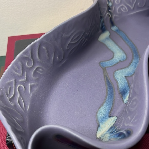 Hilborn Pottery Purple and Blue Asparagus Serving Dish - Picture 5 of 8
